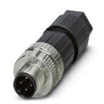 Phoenix Contact 1424657 Connector, Universal, 4-position, unshielded, Plug straight M12, Coding: A, Push-in connection, knurl material: Zinc die-cast, nickel-plated, external cable diameter 4 mm ... 8 mm Phoenix Contact 1424657 Connector, Universal, 4-position, unshielded, Plug straight M12, Coding: A, Push-in connection, knurl material: Zinc die-cast, nickel-plated, external cable diameter 4 mm ... 8 mm