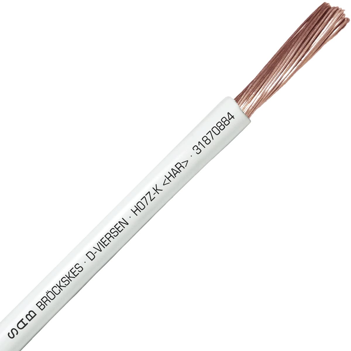 SAB 31870884 H07Z-K (HAR/CE) - 14 AWG halogen-free hook-up wire, White SAB 31870884 H07Z-K (HAR/CE) - 14 AWG halogen-free hook-up wire, White