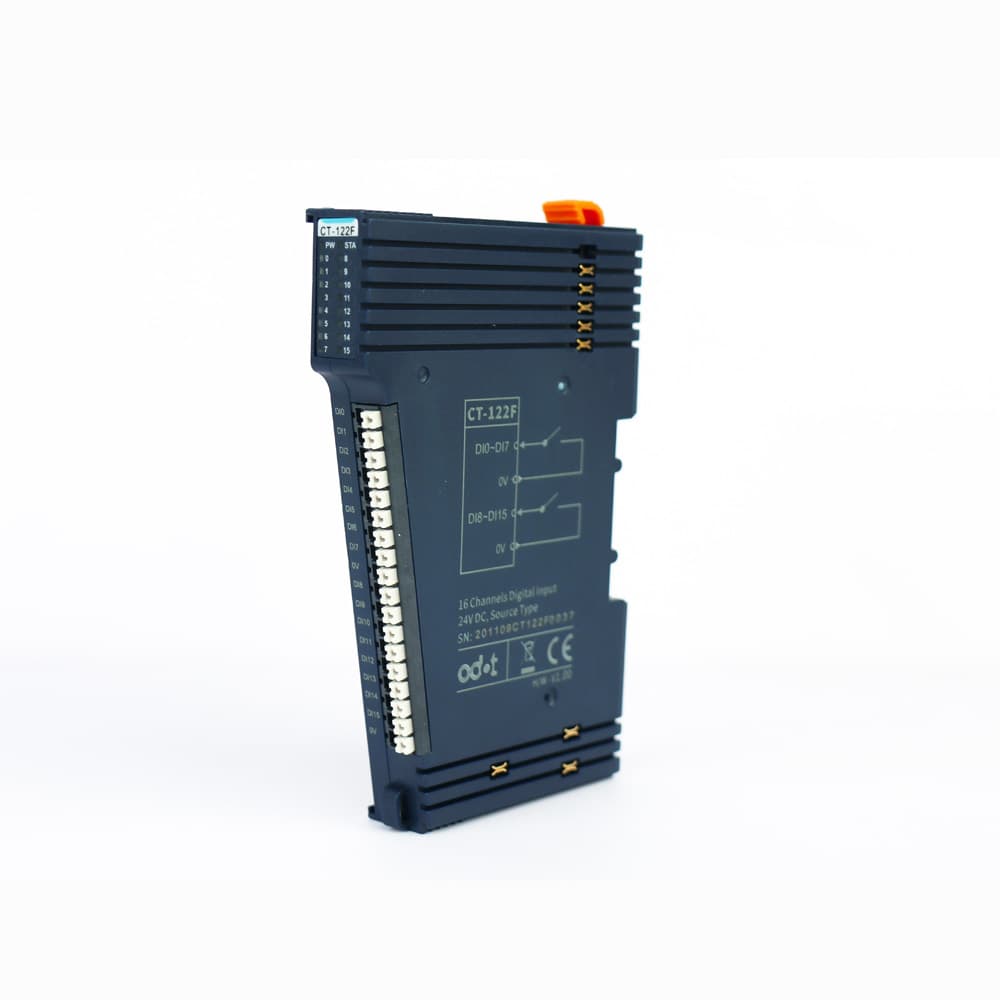 ODOT Automation CT-122F 16 channel digital input, 24VDC, source type, NPN, supports counting function (Max. counting frequency of 200Hz) ODOT Automation CT-122F 16 channel digital input, 24VDC, source type, NPN, supports counting function (Max. counting frequency of 200Hz)
