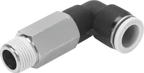 Festo 564683 push-in L-fitting, long QBLL-1/2-1/2-U 360° orientable, male thread with external hexagon. Size: Standard, Nominal size: 0,354 ", Type of seal on screw-in stud: coating, Assembly position: Any, Design structure: Push/pull principle Festo 564683 push-in L-fitting, long QBLL-1/2-1/2-U 360° orientable, male thread with external hexagon. Size: Standard, Nominal size: 0,354 ", Type of seal on screw-in stud: coating, Assembly position: Any, Design structure: Push/pull principle