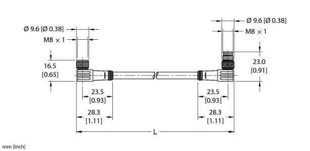 PKWV 4M-0.4-PSGV 3M/S1304/CS10455 Part Image. Manufactured by Turck.