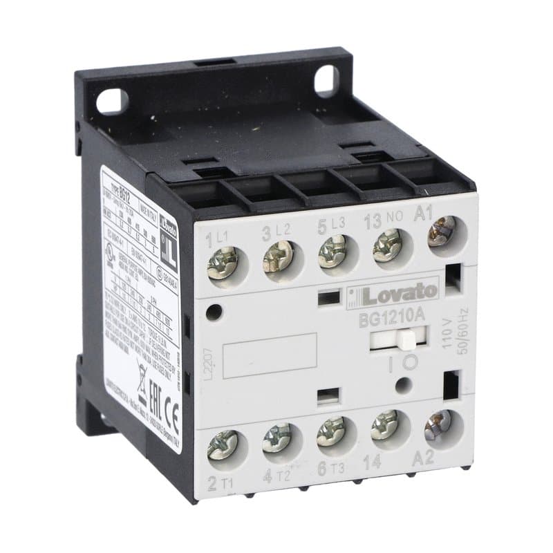 Lovato Electric 11BG1210A042 11BG1210A042 Lovato - Three-pole contactor, IEC operating current Ie (AC3) = 12A, AC coil 50/60Hz, 42VAC, 1NO auxiliary contact Lovato Electric 11BG1210A042 11BG1210A042 Lovato - Three-pole contactor, IEC operating current Ie (AC3) = 12A, AC coil 50/60Hz, 42VAC, 1NO auxiliary contact