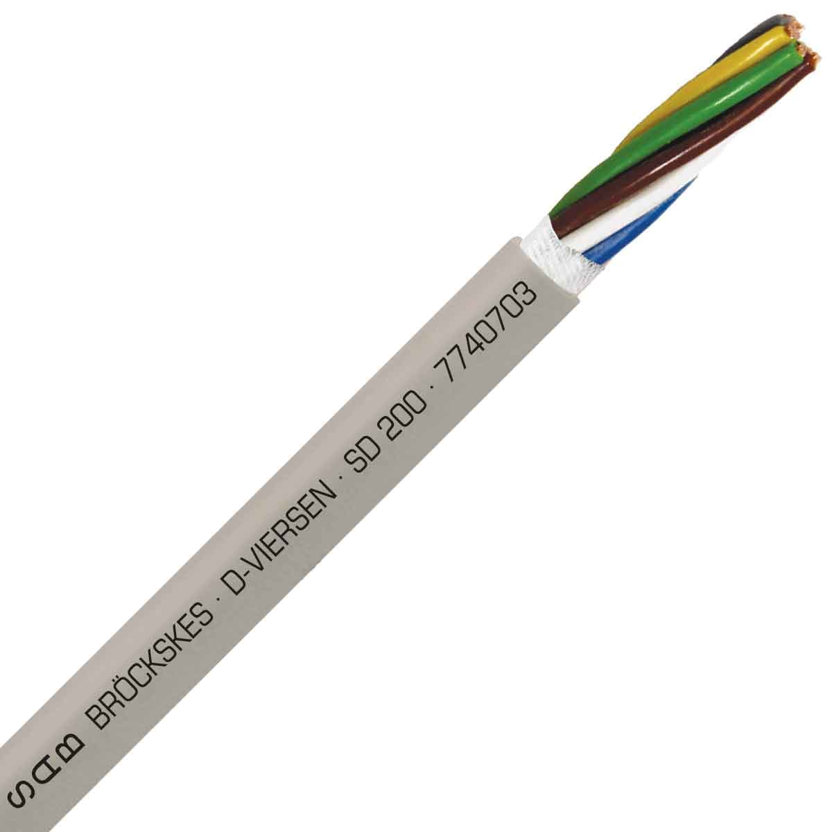 SAB 7740703 SD 200 - 22 AWG/7c, halogen free continuous flex oil resistant data & control cable, CE, RoHS SAB 7740703 SD 200 - 22 AWG/7c, halogen free continuous flex oil resistant data & control cable, CE, RoHS