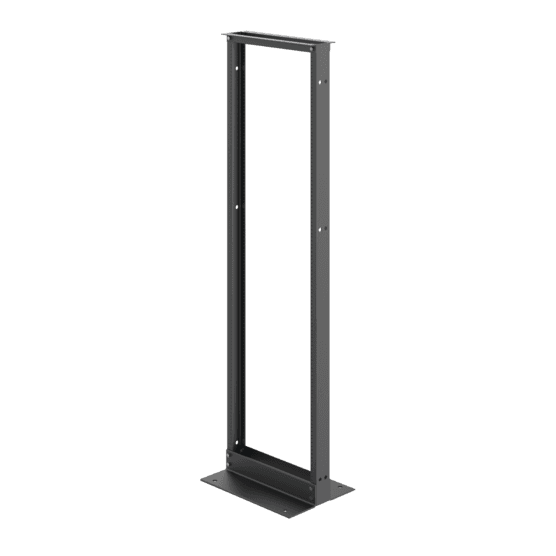 Hoffman EDR19FM38U 2-Post Open Frame Rack, 72.00x20.25x15.00, Black, Aluminum Hoffman EDR19FM38U 2-Post Open Frame Rack, 72.00x20.25x15.00, Black, Aluminum
