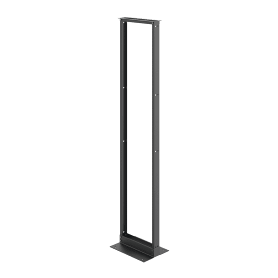 Hoffman EDR19FM51U 2-Post Open Frame Rack, 96.00x20.25x15.00, Black, Aluminum Hoffman EDR19FM51U 2-Post Open Frame Rack, 96.00x20.25x15.00, Black, Aluminum