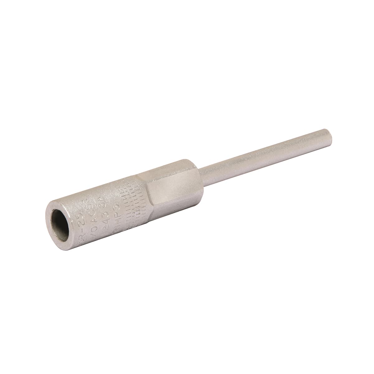 Hubbell YE27R60 Aluminium Hyplug Connector, 3/0 Str. Al 3/0 ACSr, 9-1/2 in L, Terminal Plug for Aluminum and ACSR. ; Features: Aluminum HYPLUG With Tin-Plated Copper Plug For Terminating Aluminum Or ACSR Cable At Cut-Out, Transformer And Arrestor, Plug May Be Bent To D Hubbell YE27R60 Aluminium Hyplug Connector, 3/0 Str. Al 3/0 ACSr, 9-1/2 in L, Terminal Plug for Aluminum and ACSR. ; Features: Aluminum HYPLUG With Tin-Plated Copper Plug For Terminating Aluminum Or ACSR Cable At Cut-Out, Transformer And Arrestor, Plug May Be Bent To D