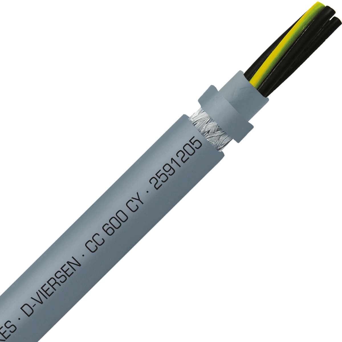 SAB 2591205 CC 600 CY - 12 AWG/5c, shielded oil resistant PVC flexible control cable, 600V, UL, CSA, VDE, CE, RoHS SAB 2591205 CC 600 CY - 12 AWG/5c, shielded oil resistant PVC flexible control cable, 600V, UL, CSA, VDE, CE, RoHS