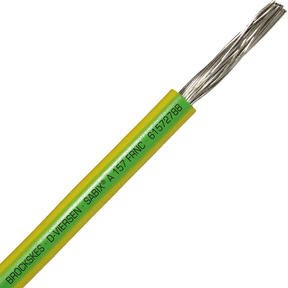 SAB 61572788 SABIX A 157 FRNC - 6 AWG/1c, flame retardant halogen-free 1000V green/yellow hook-up wire, UL, CE, RoHS SAB 61572788 SABIX A 157 FRNC - 6 AWG/1c, flame retardant halogen-free 1000V green/yellow hook-up wire, UL, CE, RoHS