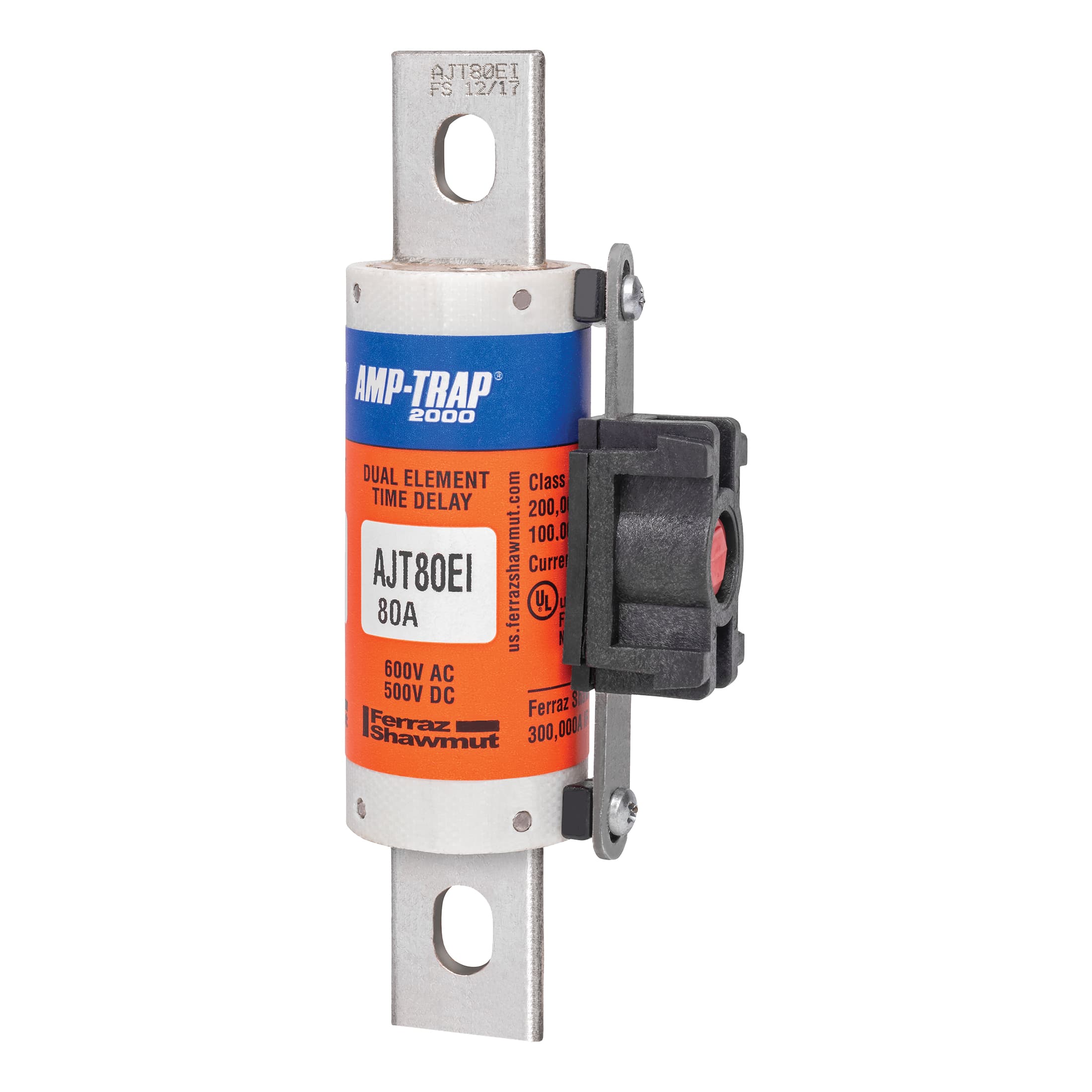Mersen AJT80EI AJT80EI Mersen - Fuse AJT - Class J - Time-delay 600VAC 500VDC 80A Blade EI Indicator Amp-Trap 2000® Mersen AJT80EI AJT80EI Mersen - Fuse AJT - Class J - Time-delay 600VAC 500VDC 80A Blade EI Indicator Amp-Trap 2000®