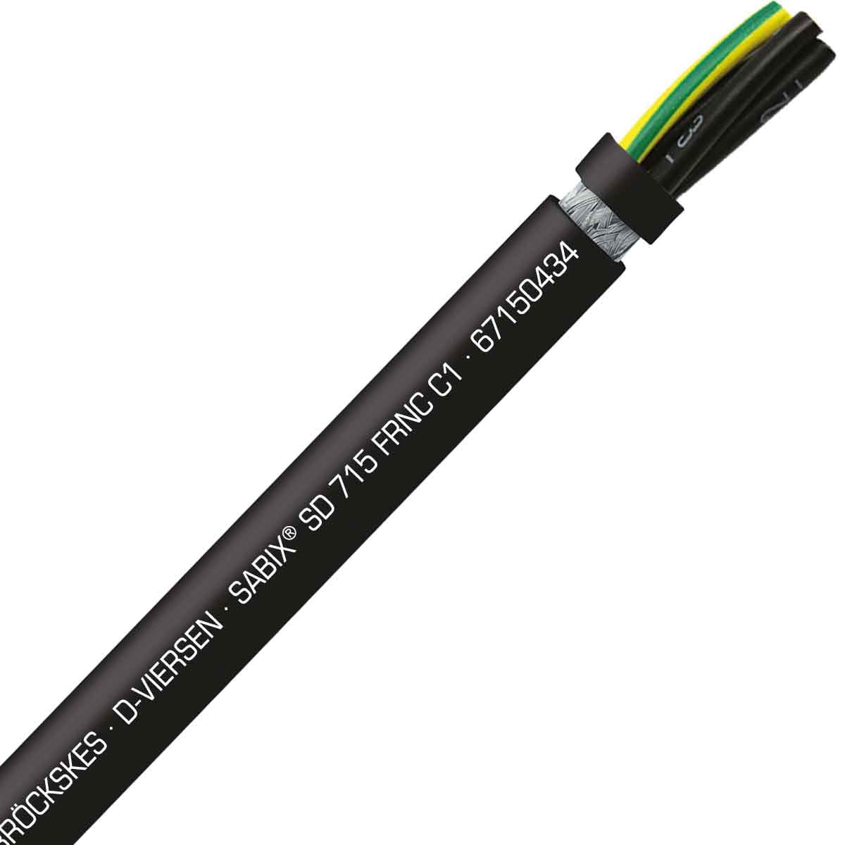 SAB 67150434 SABIX SD 715 C FRNC C1 - 22 AWG/4c, shielded halogen-free flame retardant continuous flex data cable, CE, RoHS SAB 67150434 SABIX SD 715 C FRNC C1 - 22 AWG/4c, shielded halogen-free flame retardant continuous flex data cable, CE, RoHS