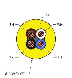 Turck YEL,PVC,4X26,AWM YEL,PVC,4X26,AWM Turck - YEL,PVC,4X26,AWM General Purpose Cable, Reelfast™ Bulk Cable Turck YEL,PVC,4X26,AWM YEL,PVC,4X26,AWM Turck - YEL,PVC,4X26,AWM General Purpose Cable, Reelfast™ Bulk Cable