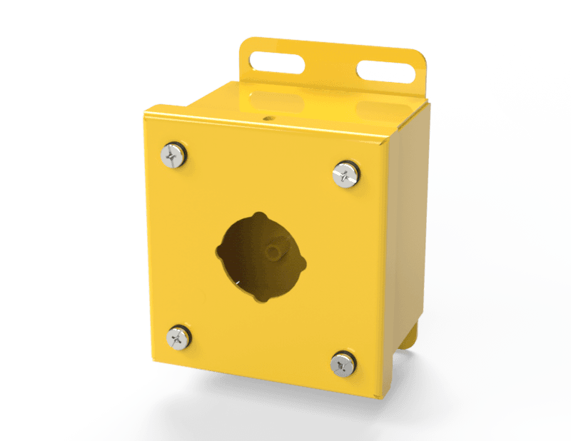 Saginaw Control SCE-1PB-RAL1018 PB Enclosure, Height:3.50", Width:3.25", Depth:2.75", RAL 1018 Yellow powder coat inside and out. Saginaw Control SCE-1PB-RAL1018 PB Enclosure, Height:3.50", Width:3.25", Depth:2.75", RAL 1018 Yellow powder coat inside and out.