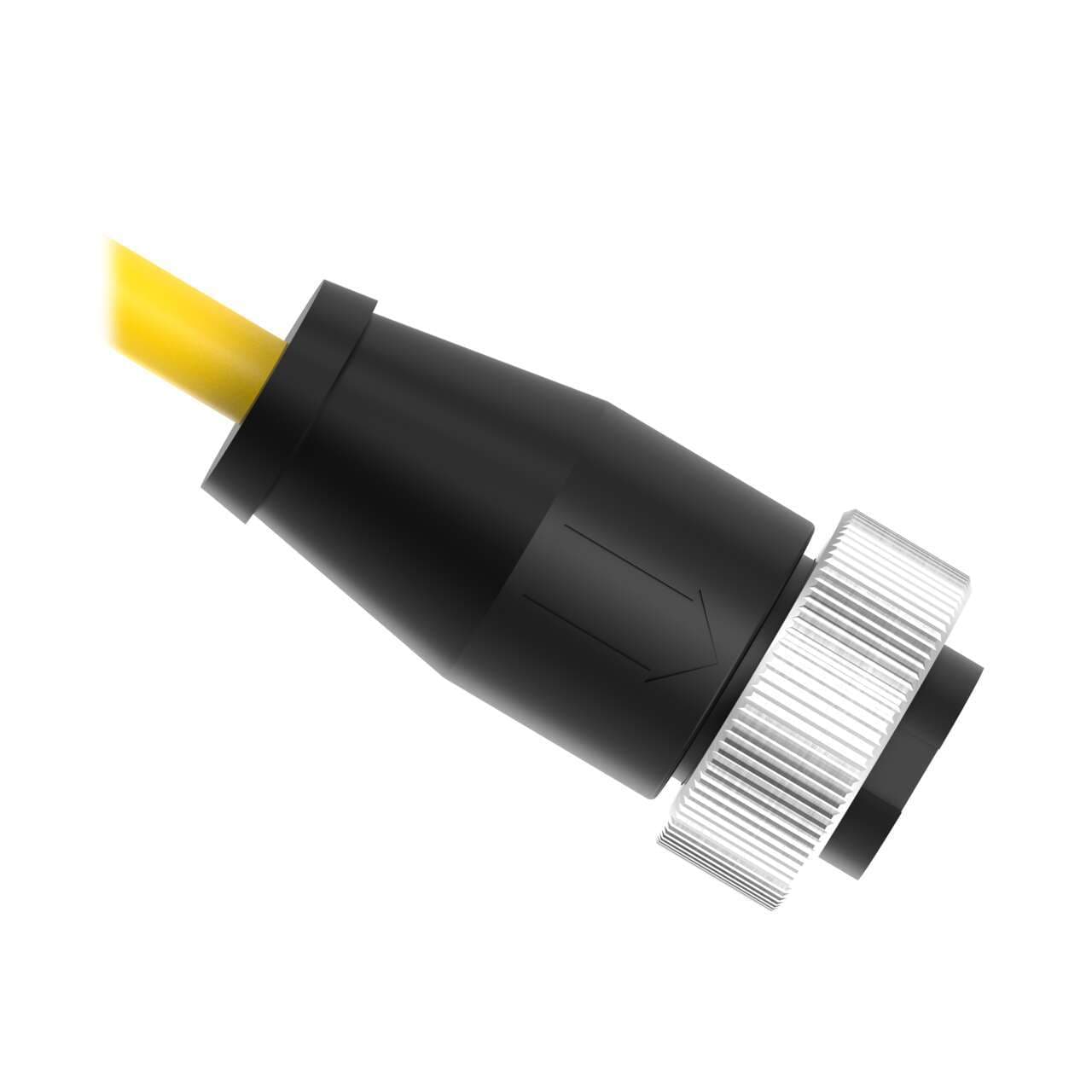 Banner QDS-825C Cordset: Single Ended 1 in (Mini B); 8-pin Straight Female; 7.62 m 8x20 Yellow PVC Jacket; Nickel-Plated Brass Coupling Nut Banner QDS-825C Cordset: Single Ended 1 in (Mini B); 8-pin Straight Female; 7.62 m 8x20 Yellow PVC Jacket; Nickel-Plated Brass Coupling Nut