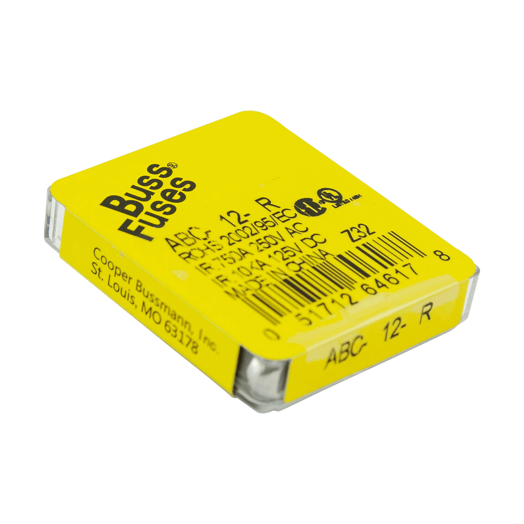 Cooper Bussmann ABC-12-R ABC-12-R Cooper Bussmann - Eaton Bussmann series fast-acting fuse Cooper Bussmann ABC-12-R ABC-12-R Cooper Bussmann - Eaton Bussmann series fast-acting fuse