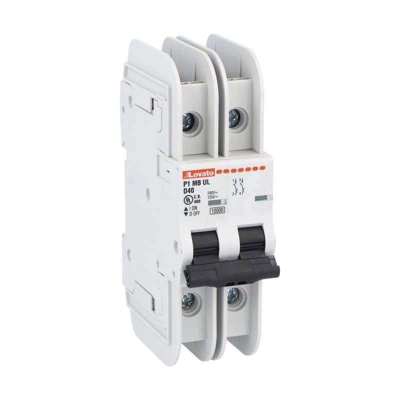 Lovato Electric P1MBUL2PD60 P1MBUL2PD60 Lovato - Miniature circuit breaker, 2P - 10kA. 2 modules, characteristic D, 60A Lovato Electric P1MBUL2PD60 P1MBUL2PD60 Lovato - Miniature circuit breaker, 2P - 10kA. 2 modules, characteristic D, 60A