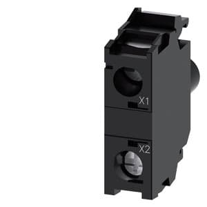 Siemens 3SU1401-1BB60-1AA0 LED module with integrated LED 24 V AC/DC, white, screw terminal, for front plate mounting, Minimum order quantity 5 or a multiple thereof Siemens 3SU1401-1BB60-1AA0 LED module with integrated LED 24 V AC/DC, white, screw terminal, for front plate mounting, Minimum order quantity 5 or a multiple thereof