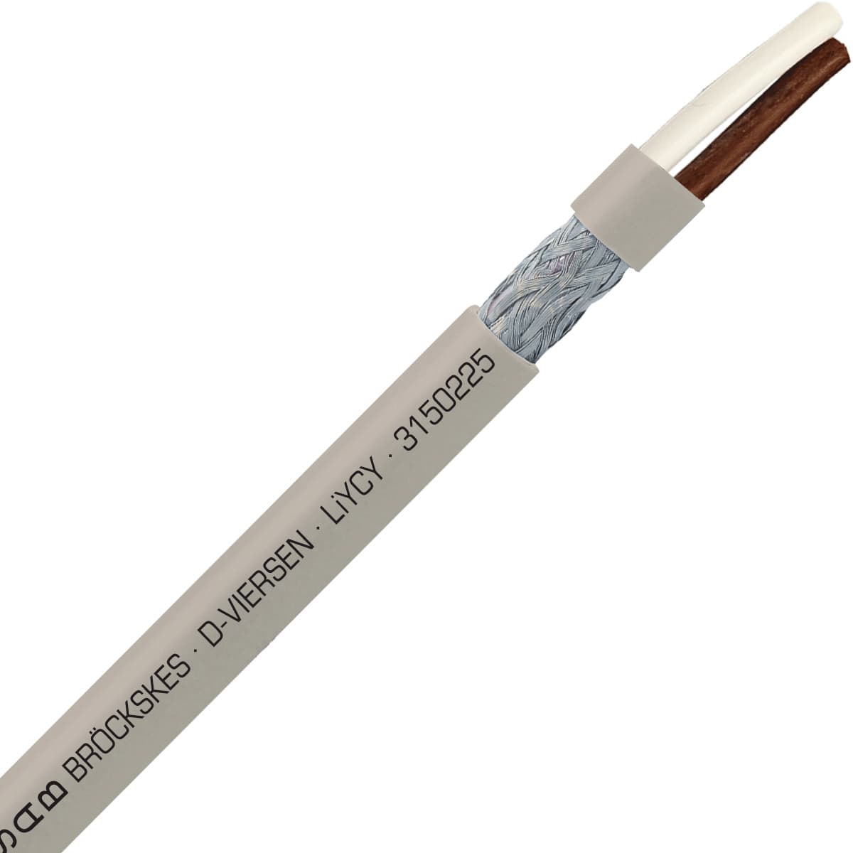 SAB 3150225 LiYCY - 24 AWG/2c, shielded multi-conductor signal and control PVC cable with DIN color code SAB 3150225 LiYCY - 24 AWG/2c, shielded multi-conductor signal and control PVC cable with DIN color code