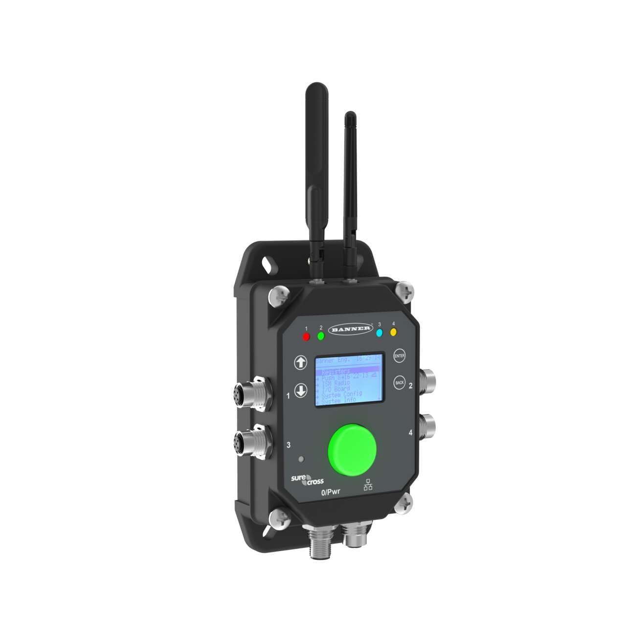 Banner DXM1200-X2R4 Banner DXM1200-X2R4 - DXM1200 Industrial Controller: Multihop Radio 2.4 GHz; Power: 12-30 V dc; IP67; Ethernet IP, Modbus TCP, Modbus RTU Client, Profinet; Female M12 (D-Code Ethernet) Banner DXM1200-X2R4 Banner DXM1200-X2R4 - DXM1200 Industrial Controller: Multihop Radio 2.4 GHz; Power: 12-30 V dc; IP67; Ethernet IP, Modbus TCP, Modbus RTU Client, Profinet; Female M12 (D-Code Ethernet)