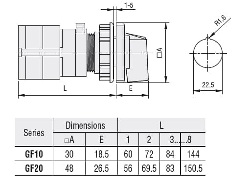 Lovato Electric GF2066U47 GF2066U47 Lovato - Rotary cam switch GF series, voltmeter switch for phase-neutral and phase-phase voltages 20A, for snap on front mounting with black handle for hole dia: 22mm fixing, front plate 48X48mm Lovato Electric GF2066U47 GF2066U47 Lovato - Rotary cam switch GF series, voltmeter switch for phase-neutral and phase-phase voltages 20A, for snap on front mounting with black handle for hole dia: 22mm fixing, front plate 48X48mm