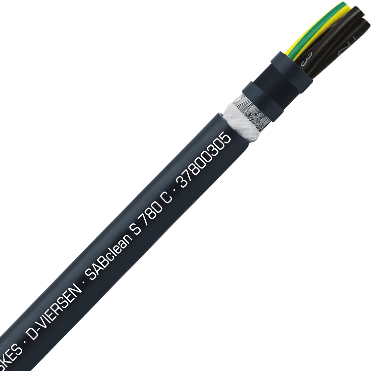 SAB 37800305 SABclean S 780 C - 20 AWG/3c, continuous flex shielded control cable, CE, RoHS SAB 37800305 SABclean S 780 C - 20 AWG/3c, continuous flex shielded control cable, CE, RoHS