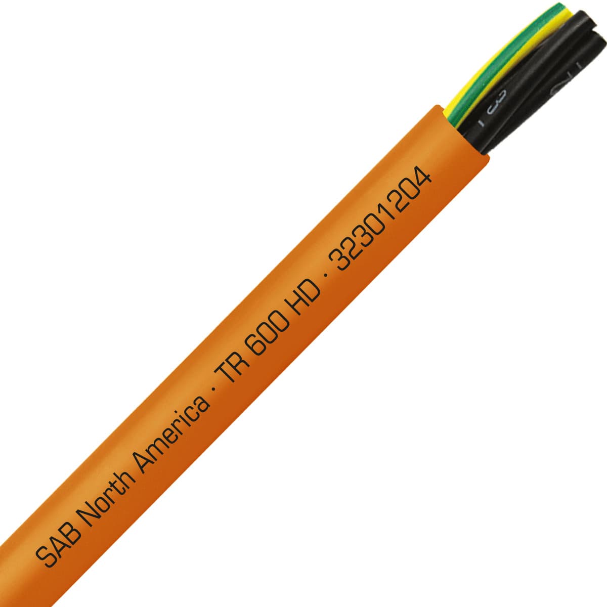 SAB 32301204 TR 600 HD - 12 AWG/4c, oil resistant heavy duty flexible exposed run orange TPE tray cable, UL, CSA, CE, RoHS SAB 32301204 TR 600 HD - 12 AWG/4c, oil resistant heavy duty flexible exposed run orange TPE tray cable, UL, CSA, CE, RoHS