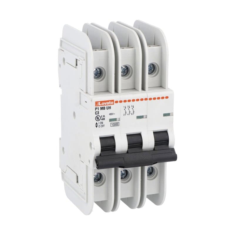 Lovato Electric P1MBUH3PC32 P1MBUH3PC32 Lovato - Miniature circuit breaker, 3P - 10kA. 3 modules, characteristic C, 32A Lovato Electric P1MBUH3PC32 P1MBUH3PC32 Lovato - Miniature circuit breaker, 3P - 10kA. 3 modules, characteristic C, 32A