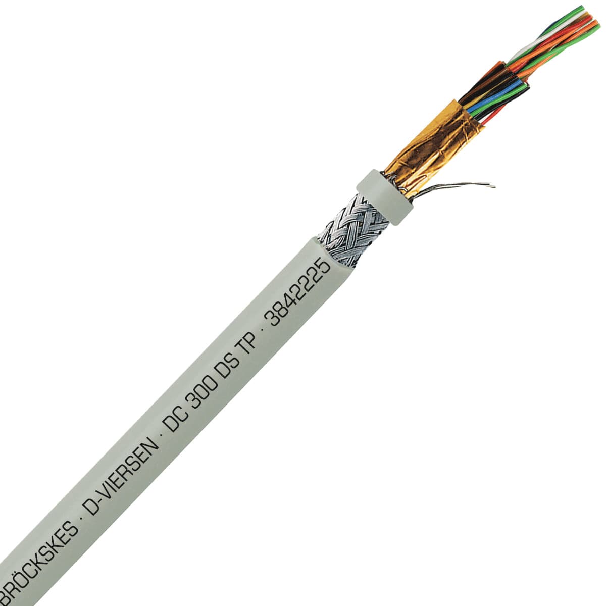 SAB 3842225 DC 300 DS TP- 22 AWG/25pr, multi-paired double shielded PVC signal and control cable, AWM SAB 3842225 DC 300 DS TP- 22 AWG/25pr, multi-paired double shielded PVC signal and control cable, AWM