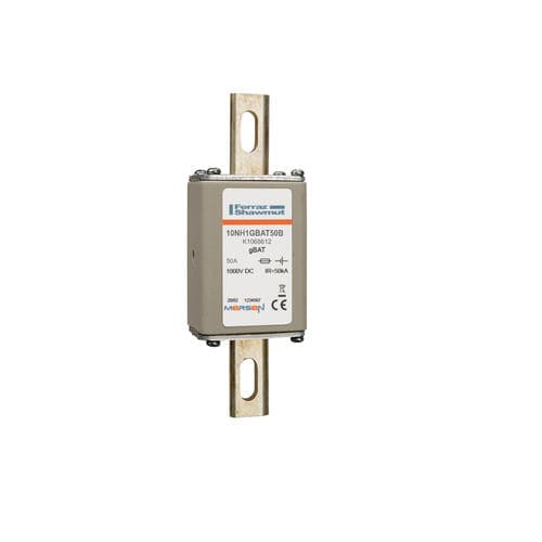 Mersen K1068612 NH fuse-link gBAT, 1000VDC, size 1, 50A, for direct mounting Mersen K1068612 NH fuse-link gBAT, 1000VDC, size 1, 50A, for direct mounting