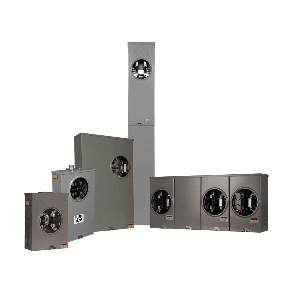 Eaton 1008797CH 1008797CH Eaton - Eaton meter socket, Resi/commercial, 320A, Under, Solid top, 3/8 inch stud, 5-jaw, 1-ph, 3/8 inch stud, Lever bypass, 3-wire, Ringless, 600 Vac Eaton 1008797CH 1008797CH Eaton - Eaton meter socket, Resi/commercial, 320A, Under, Solid top, 3/8 inch stud, 5-jaw, 1-ph, 3/8 inch stud, Lever bypass, 3-wire, Ringless, 600 Vac