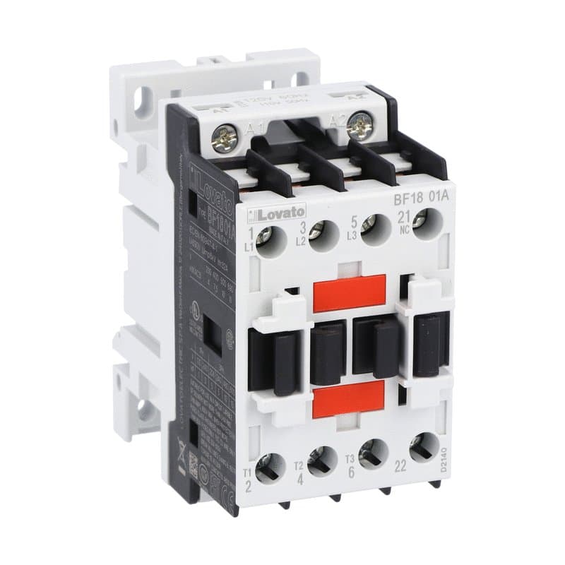 Lovato Electric BF1801A04860 BF1801A04860 Lovato - Three-pole contactor, IEC operating current Ie (AC3) = 18A, AC coil 60Hz, 48VAC, 1NC auxiliary contact Lovato Electric BF1801A04860 BF1801A04860 Lovato - Three-pole contactor, IEC operating current Ie (AC3) = 18A, AC coil 60Hz, 48VAC, 1NC auxiliary contact