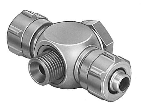 Festo 6264 quick T-connector TCK-1/8-PK-6-KU Rotatable with sealing rim, polymer design. Nominal size: 5,3 mm, Type of seal on screw-in stud: Sealing edge, Assembly position: Any, Pneumatic connection, port 1: Male thread G1/8, Pneumatic connection, port 2: for ba Festo 6264 quick T-connector TCK-1/8-PK-6-KU Rotatable with sealing rim, polymer design. Nominal size: 5,3 mm, Type of seal on screw-in stud: Sealing edge, Assembly position: Any, Pneumatic connection, port 1: Male thread G1/8, Pneumatic connection, port 2: for ba