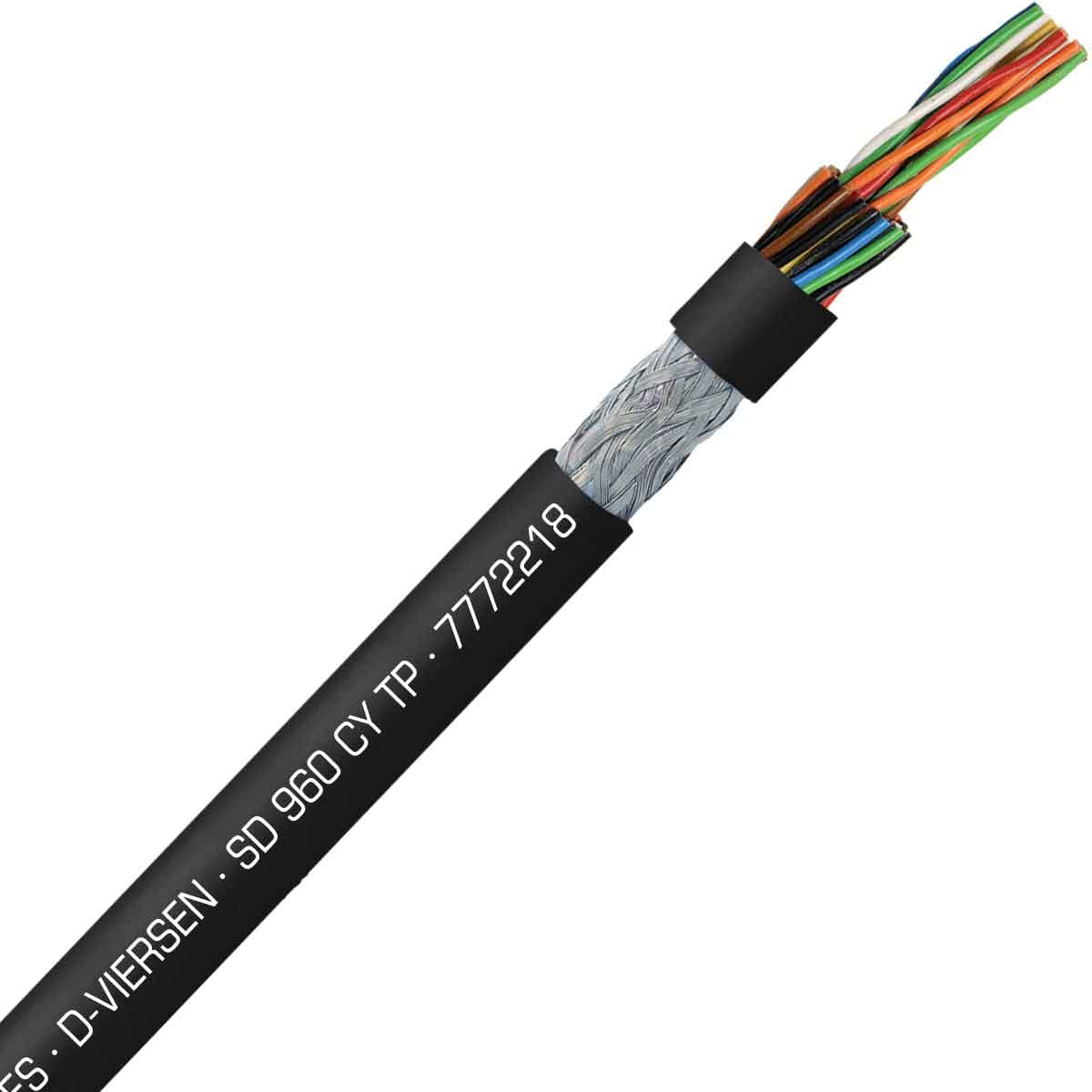 SAB 7772218 S 960 CY TP - 22 AWG/18pr, shielded oil resistant continuous flex PVC paired data cable, UL, CE, RoHS SAB 7772218 S 960 CY TP - 22 AWG/18pr, shielded oil resistant continuous flex PVC paired data cable, UL, CE, RoHS