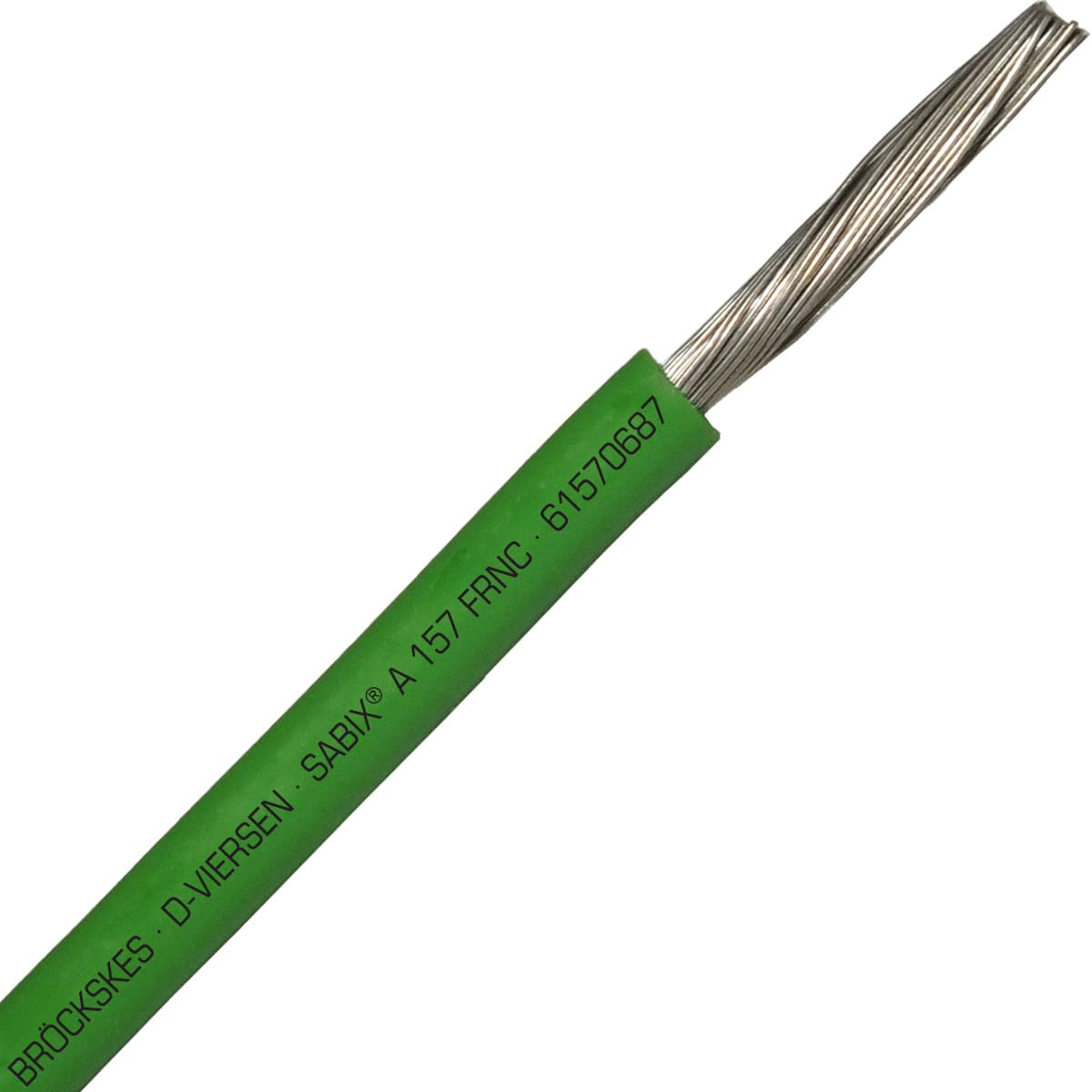 SAB 61570687 SABIX A 157 FRNC - 10 AWG/1c, flame retardant halogen-free 1000V green hook-up wire, UL, CE, RoHS SAB 61570687 SABIX A 157 FRNC - 10 AWG/1c, flame retardant halogen-free 1000V green hook-up wire, UL, CE, RoHS