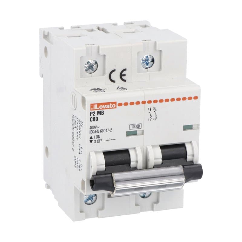 Lovato Electric P2MB2PC080 P2MB2PC080 Lovato - Miniature circuit breaker, 1P, 2P, 3P and 4P - 10kA, characteristic C, 80A Lovato Electric P2MB2PC080 P2MB2PC080 Lovato - Miniature circuit breaker, 1P, 2P, 3P and 4P - 10kA, characteristic C, 80A