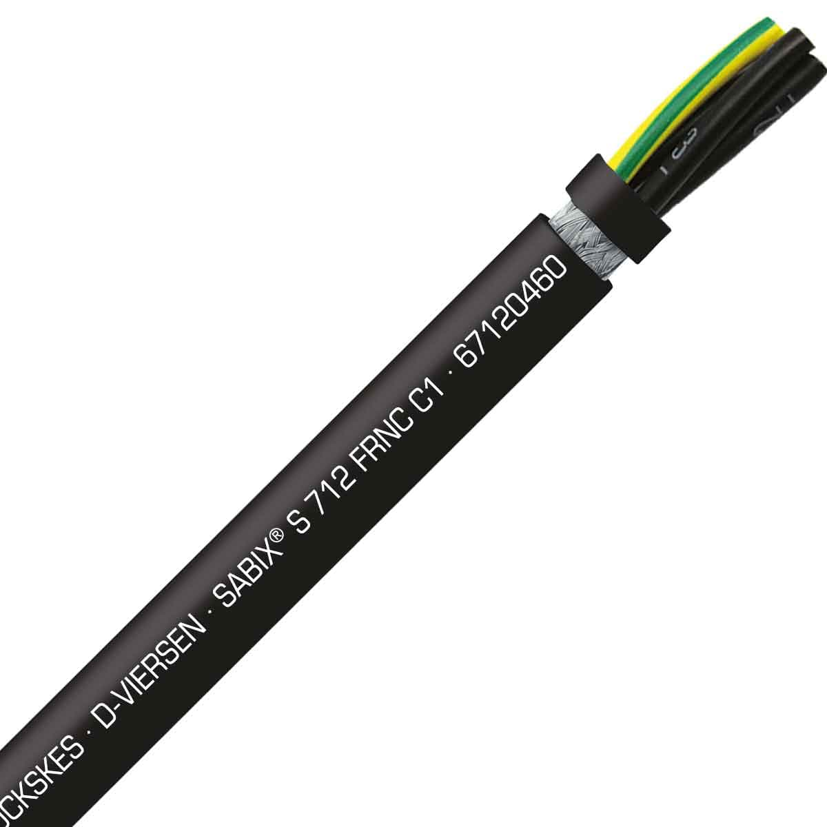 SAB 67120460 SABIX S 712 C FRNC C1 - 10 AWG/4c, shielded halogen-free flame retardant continuous flex control cable, CE, RoHS SAB 67120460 SABIX S 712 C FRNC C1 - 10 AWG/4c, shielded halogen-free flame retardant continuous flex control cable, CE, RoHS