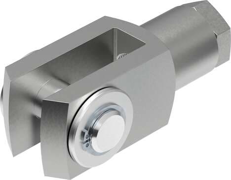 Festo 9581 rod clevis SG-M36X2 With hexagonal nut, for swivelling cylinder mounting (piston rod side) as per DIN ISO 8140. Size: M36x2, Conforms to standard: ISO 8140, Threaded connection: Female thread M36x2, Corrosion resistance classification CRC: 1 - Low corrosi Festo 9581 rod clevis SG-M36X2 With hexagonal nut, for swivelling cylinder mounting (piston rod side) as per DIN ISO 8140. Size: M36x2, Conforms to standard: ISO 8140, Threaded connection: Female thread M36x2, Corrosion resistance classification CRC: 1 - Low corrosi