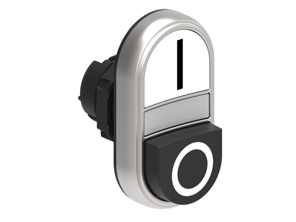 Lovato Electric LPCBL7224 LPCBL7224 Lovato - Double-touch actuator, spring return, white indicator dia: 22mm Platinum series chromed plastic, 1 extended and 1 flush pushbuttons. Both spring return, White - Black/I - 0 Lovato Electric LPCBL7224 LPCBL7224 Lovato - Double-touch actuator, spring return, white indicator dia: 22mm Platinum series chromed plastic, 1 extended and 1 flush pushbuttons. Both spring return, White - Black/I - 0