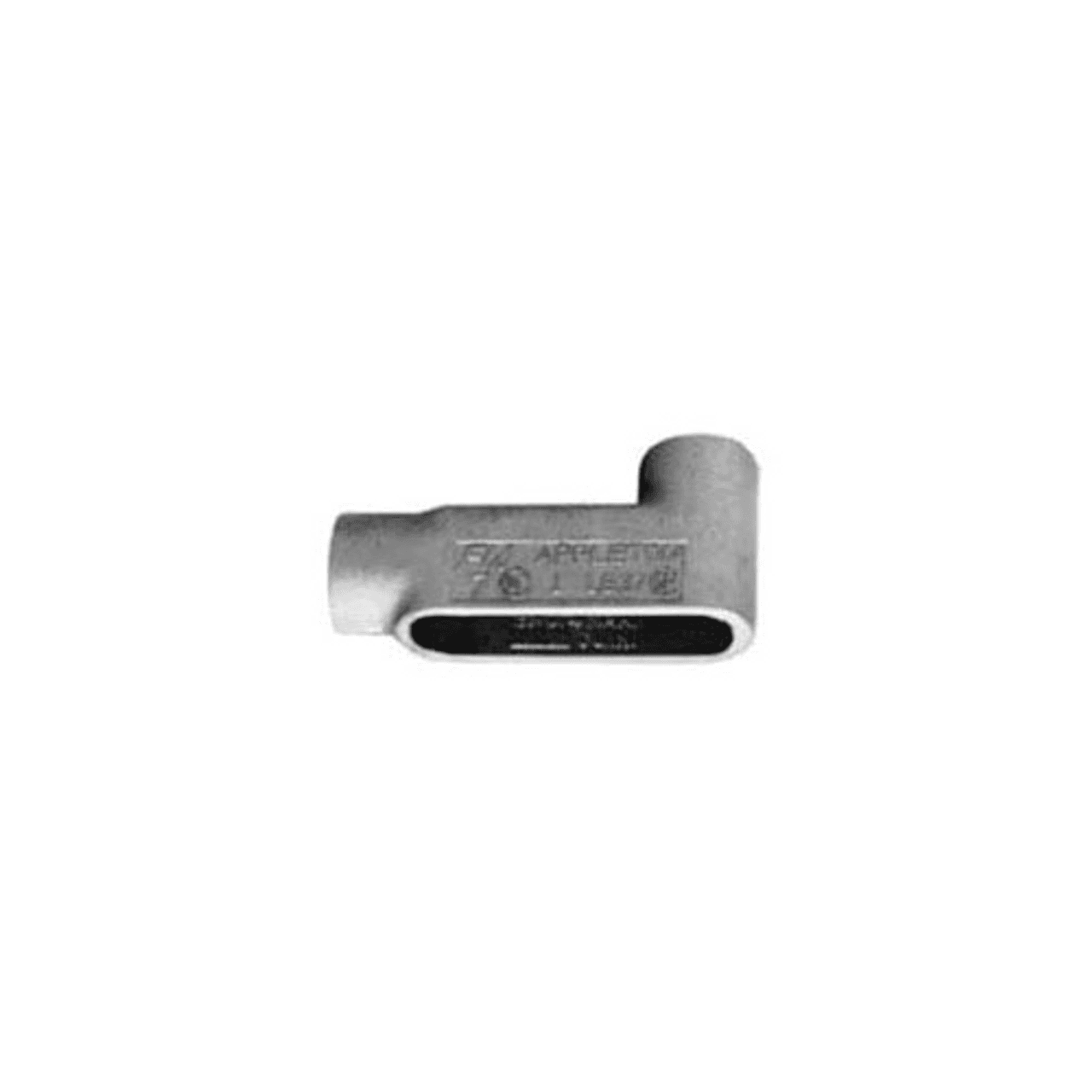 Appleton LB100-M 1" Hub, Zinc Electroplated/Chromate/Epoxy Powder Coated, Malleable Iron, Form 35, 2-Hub, Tapered Threaded Installation, Back Opening, LB-Type Appleton LB100-M 1" Hub, Zinc Electroplated/Chromate/Epoxy Powder Coated, Malleable Iron, Form 35, 2-Hub, Tapered Threaded Installation, Back Opening, LB-Type
