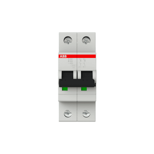 ABB Control S202-B63 S202-B63 ABB Control - S202-B63 Miniature Circuit Breaker - 2P - B - 63 A ABB Control S202-B63 S202-B63 ABB Control - S202-B63 Miniature Circuit Breaker - 2P - B - 63 A