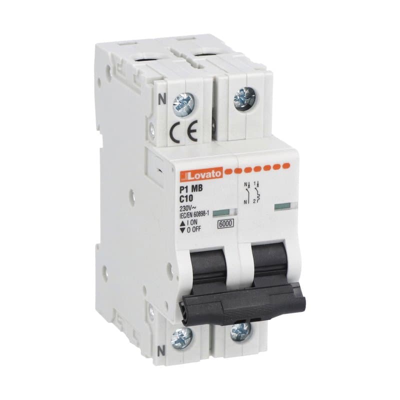Lovato Electric P1MB1NC25 P1MB1NC25 Lovato - Miniature circuit breaker, 1P+N - 6kA. 2 modules, characteristic C, 25A Lovato Electric P1MB1NC25 P1MB1NC25 Lovato - Miniature circuit breaker, 1P+N - 6kA. 2 modules, characteristic C, 25A