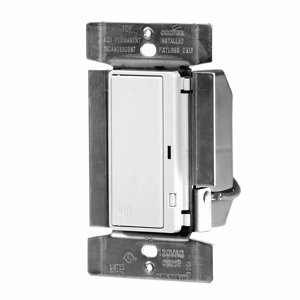 Eaton RF9518AW RF9518AW Eaton - Eaton Z-Wave designer switch, Power Failure Memory, 8A, 120V, Alpine white, 60 Hz, Incandescent, Single-pole, Three or four-way, Multi-location, 60W minimum load Eaton RF9518AW RF9518AW Eaton - Eaton Z-Wave designer switch, Power Failure Memory, 8A, 120V, Alpine white, 60 Hz, Incandescent, Single-pole, Three or four-way, Multi-location, 60W minimum load