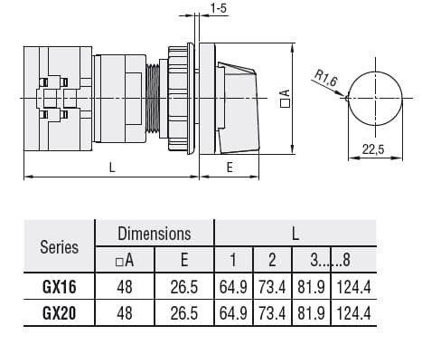 Lovato Electric GX1666U47 GX1666U47 Lovato - Rotary cam switch GX series, voltmeter switch for phase-neutral and phase-phase voltages 16A, for snap on front mounting with black handle for hole dia: 22mm fixing, front plate 48X48mm Lovato Electric GX1666U47 GX1666U47 Lovato - Rotary cam switch GX series, voltmeter switch for phase-neutral and phase-phase voltages 16A, for snap on front mounting with black handle for hole dia: 22mm fixing, front plate 48X48mm