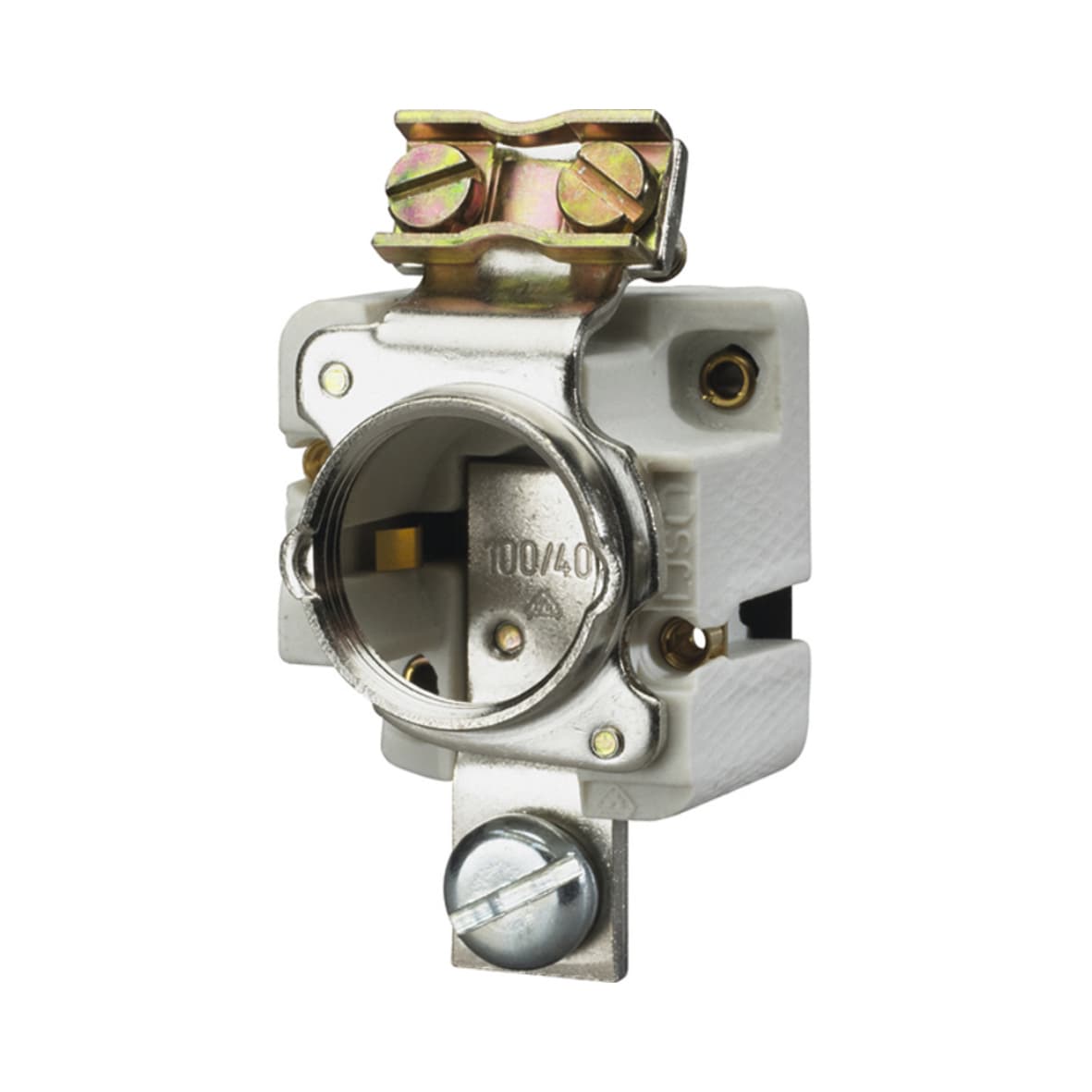 Mersen Q214535 Q214535 Mersen - DIN Fuse base Neozed Size D03 400VAC 100A 1-Pole without touch prot. DIN Rail mounting Clamp Strap / Screw Mersen Q214535 Q214535 Mersen - DIN Fuse base Neozed Size D03 400VAC 100A 1-Pole without touch prot. DIN Rail mounting Clamp Strap / Screw