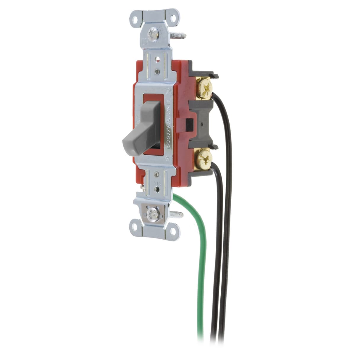 Hubbell 1223PWGY Switches and Lighting Controls, Hubbell- PRO Series, Toggle Switches, General Purpose AC, Three Way, 20A 120/277VAC, Back and Side Wired, Pre-Wired with 8" #12 THHN, Gray ; Steel, zinc plated bridge is corrosion resistant ; Color Coded by Amperage makes Hubbell 1223PWGY Switches and Lighting Controls, Hubbell- PRO Series, Toggle Switches, General Purpose AC, Three Way, 20A 120/277VAC, Back and Side Wired, Pre-Wired with 8" #12 THHN, Gray ; Steel, zinc plated bridge is corrosion resistant ; Color Coded by Amperage makes