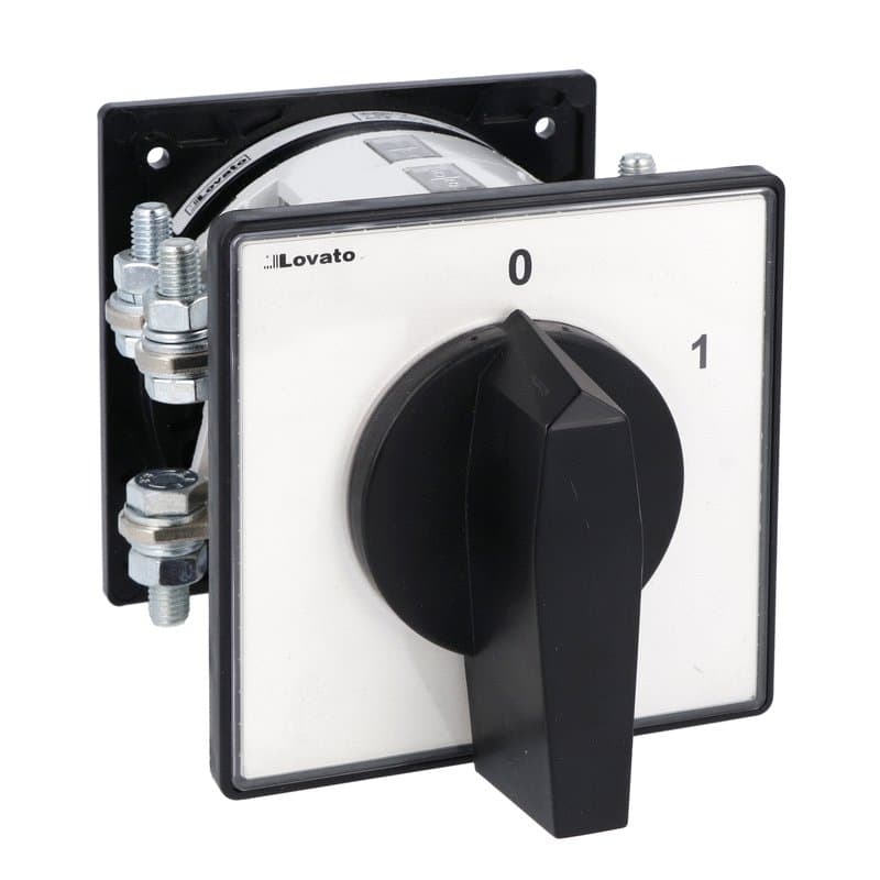 Lovato Electric GN20010O GN20010O Lovato - Rotary cam switch GN series, ON-OFF switch 3 poles 200A, for rear mounting with black handle, front plate 132X132mm Lovato Electric GN20010O GN20010O Lovato - Rotary cam switch GN series, ON-OFF switch 3 poles 200A, for rear mounting with black handle, front plate 132X132mm