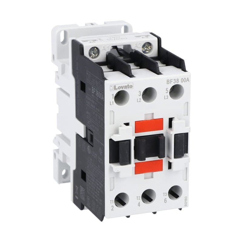 Lovato Electric BF3800A042 BF3800A042 Lovato - Three-pole contactor, IEC operating current Ie (AC3) = 38A, AC coil 50/60Hz, 42VAC Lovato Electric BF3800A042 BF3800A042 Lovato - Three-pole contactor, IEC operating current Ie (AC3) = 38A, AC coil 50/60Hz, 42VAC
