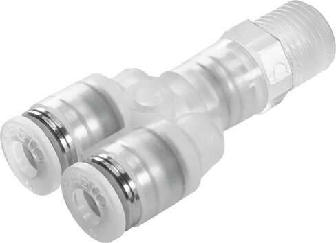 Festo 133085 push-in Y-fitting NPQP-Y-R18-Q8-FD-P10 Size: Standard, Nominal size: 4,5 mm, Container size: 10, Design structure: Push/pull principle, Temperature dependent operating pressure: -0,95 - 10 bar Festo 133085 push-in Y-fitting NPQP-Y-R18-Q8-FD-P10 Size: Standard, Nominal size: 4,5 mm, Container size: 10, Design structure: Push/pull principle, Temperature dependent operating pressure: -0,95 - 10 bar