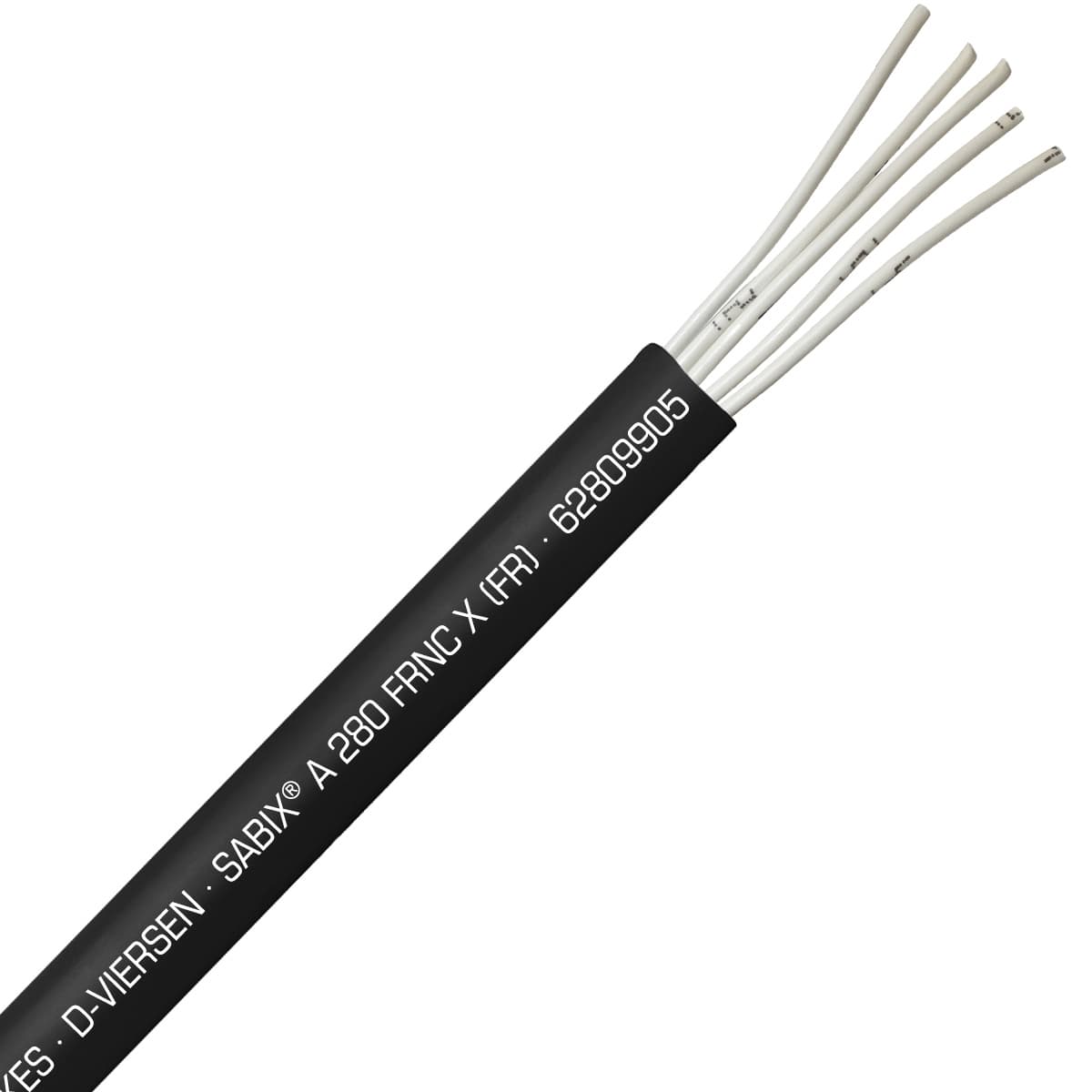 SAB 62809905 SABIX A 280 FRNC X (FR) -14 AWG/5c, halogen-free fire resistant control cable, CE, RoHS SAB 62809905 SABIX A 280 FRNC X (FR) -14 AWG/5c, halogen-free fire resistant control cable, CE, RoHS
