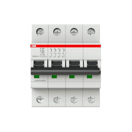ABB Control 2CDS254001R0408 2CDS254001R0408 ABB Control - S204-Z8 Miniature Circuit Breaker - 4P - Z - 8 A ABB Control 2CDS254001R0408 2CDS254001R0408 ABB Control - S204-Z8 Miniature Circuit Breaker - 4P - Z - 8 A