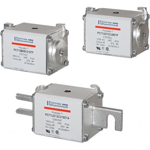 Mersen R302143 R302143 Mersen - Square Body High-Speed Fuse Protistor® Size 71 gR 690VAC IEC 250A With Striker DIN 110 Blades Mersen R302143 R302143 Mersen - Square Body High-Speed Fuse Protistor® Size 71 gR 690VAC IEC 250A With Striker DIN 110 Blades